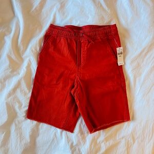 Gap Drawstring Canvas Shorts with Raw Hem